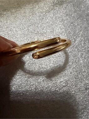 Polished Gold Open Cuff Bracelet for Women